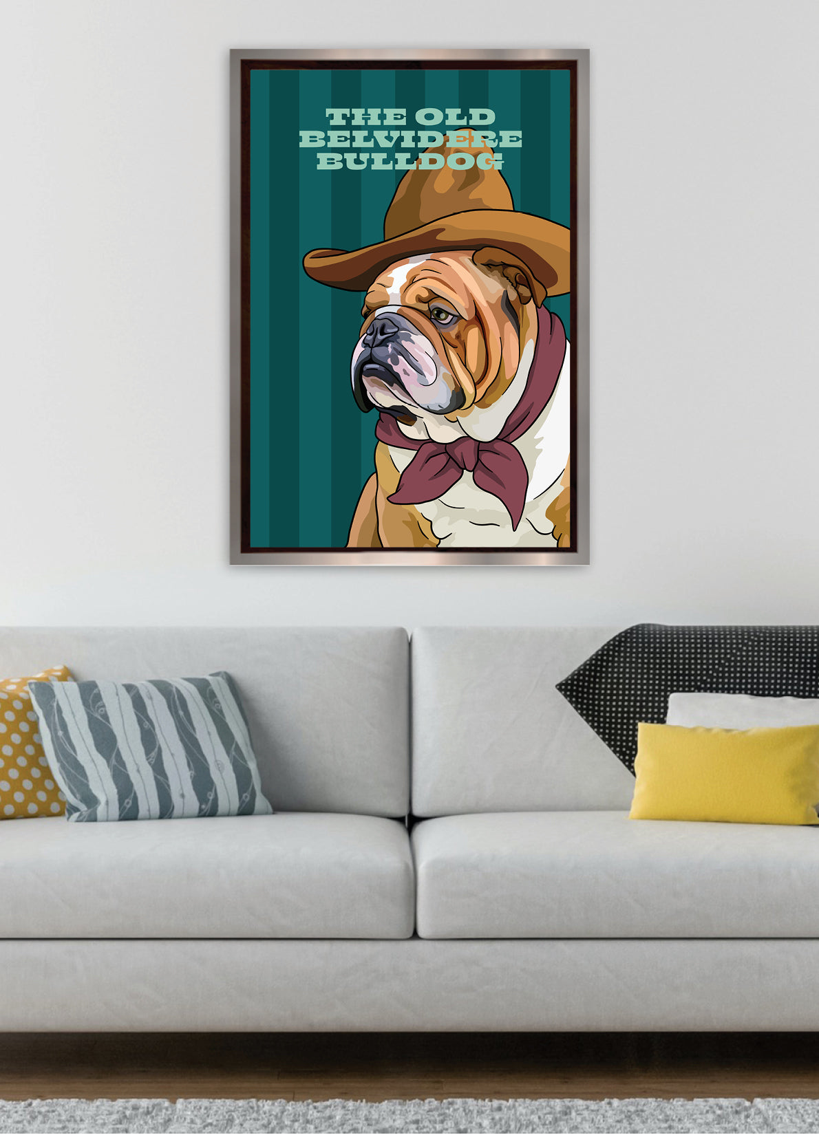 The Old Belvedere Bulldog (English Bulldog) Unframed Print