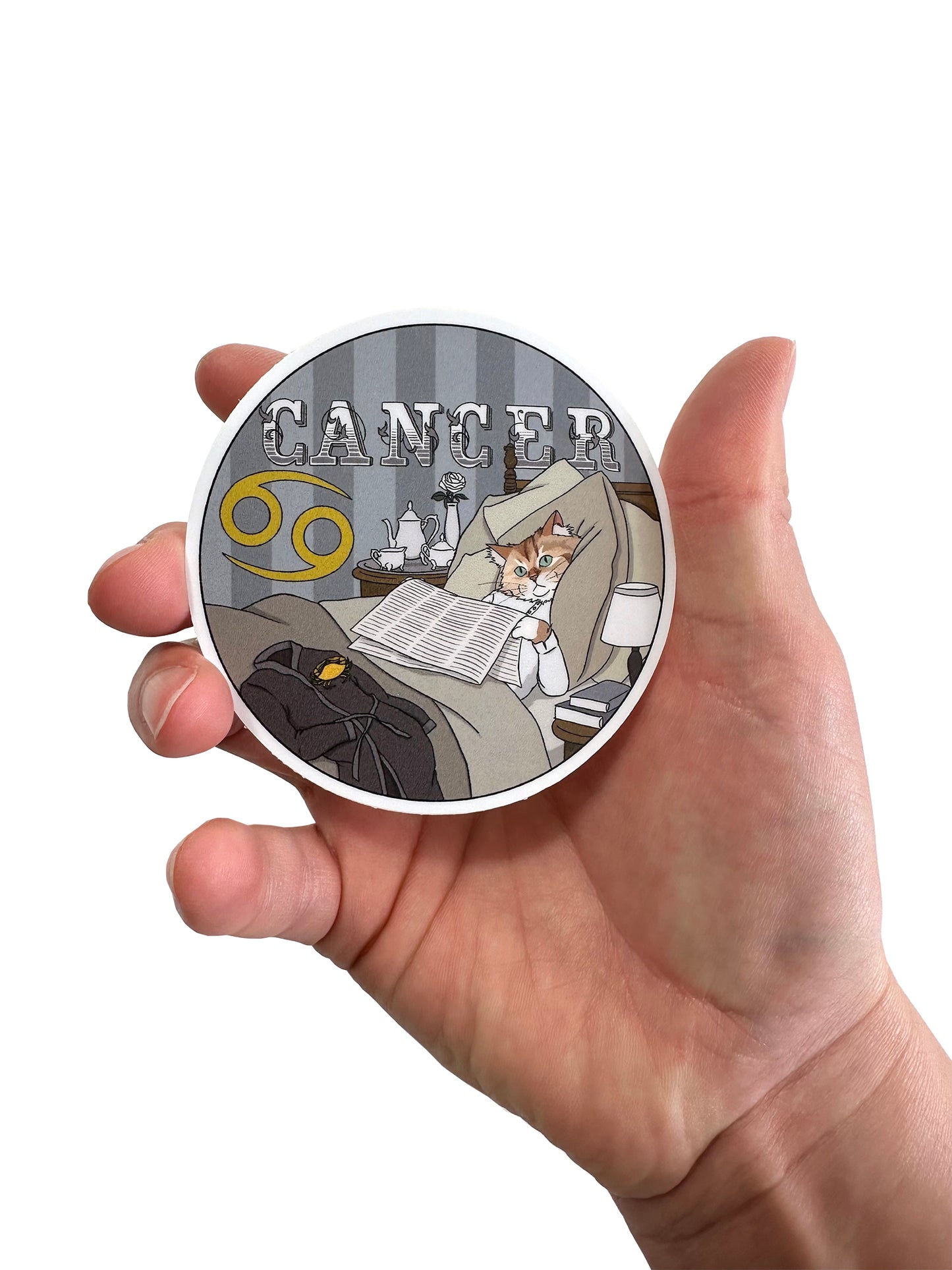 Cancer Catstrology 3" Vinyl Sticker