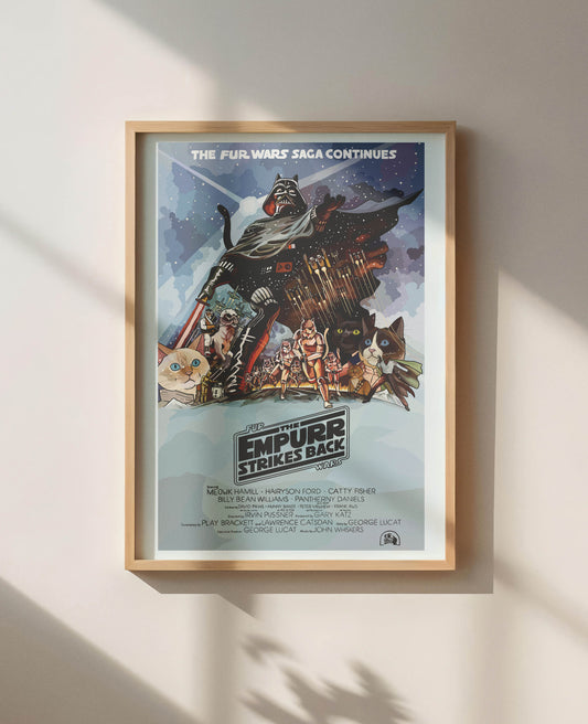 Fur Wars The Empurr Strikes Back Unframed Print