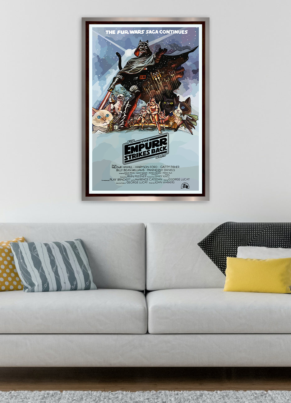 Fur Wars The Empurr Strikes Back Unframed Print