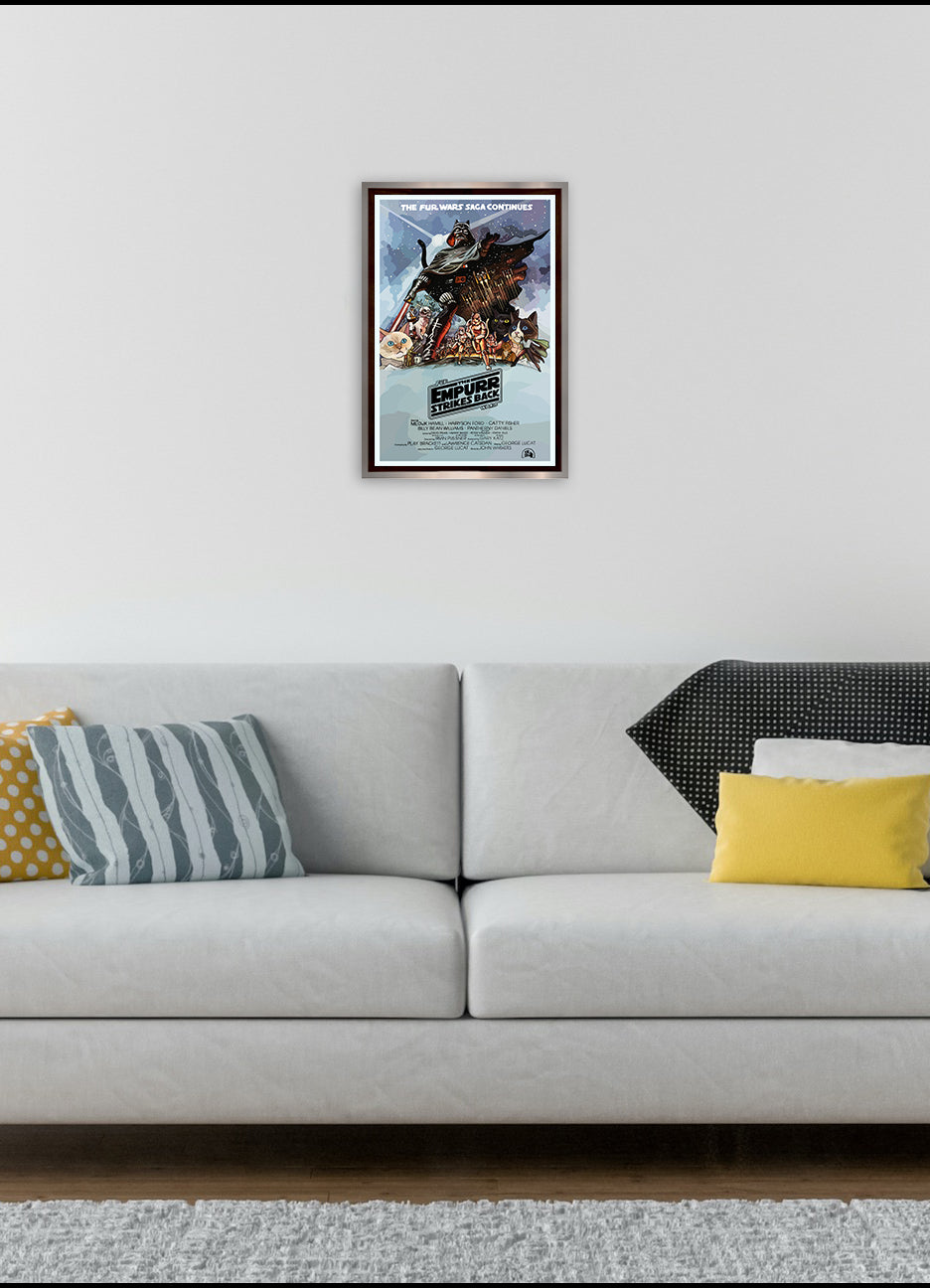 Fur Wars The Empurr Strikes Back Unframed Print
