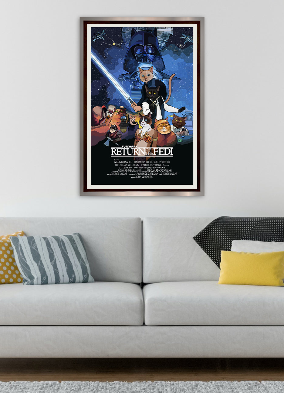 Fur Wars Return of the Fedi Unframed Print