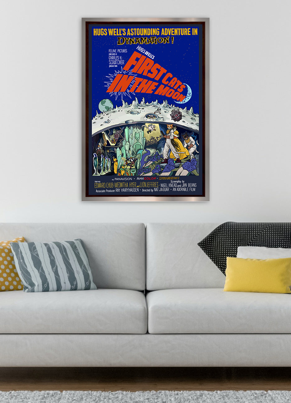 First Cats IN the Moon Unframed Print