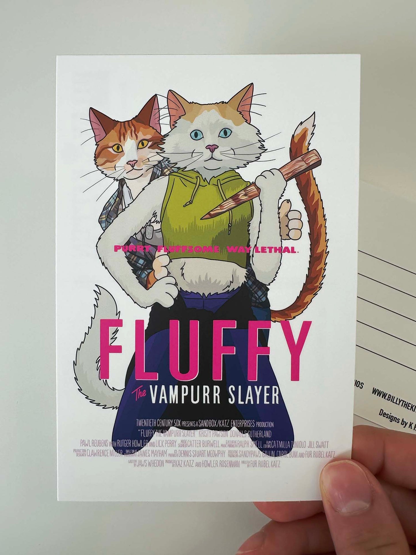 Fluffy the Vampurr Slayer Postcard