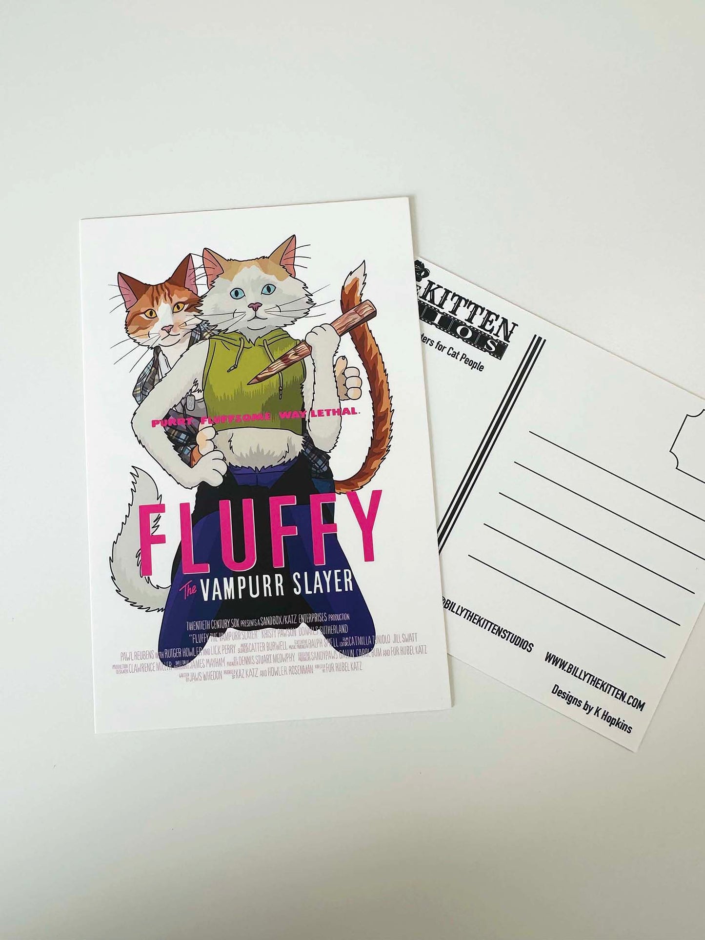 Fluffy the Vampurr Slayer Postcard