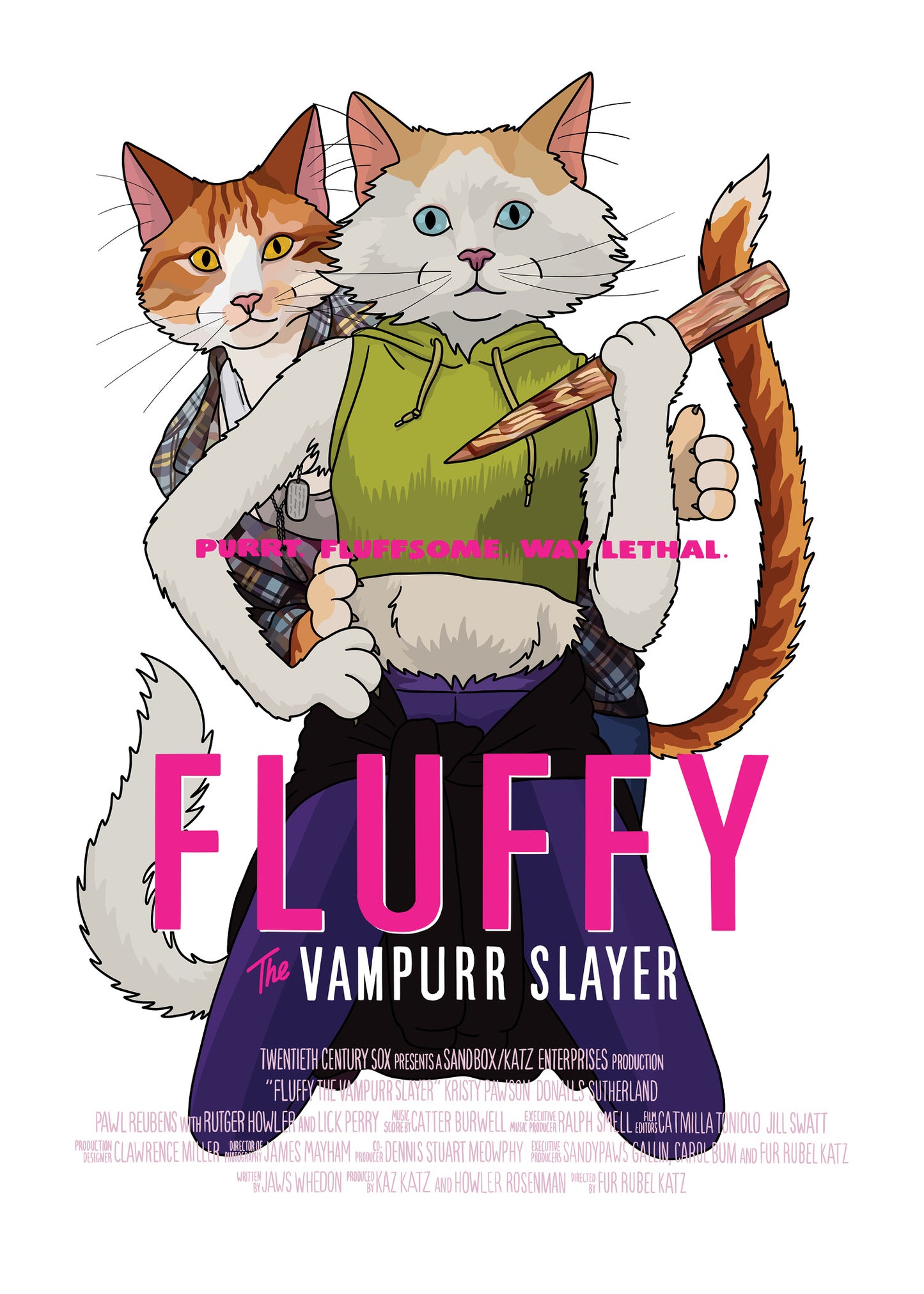 Fluffy the Vampurr Slayer Unframed Print