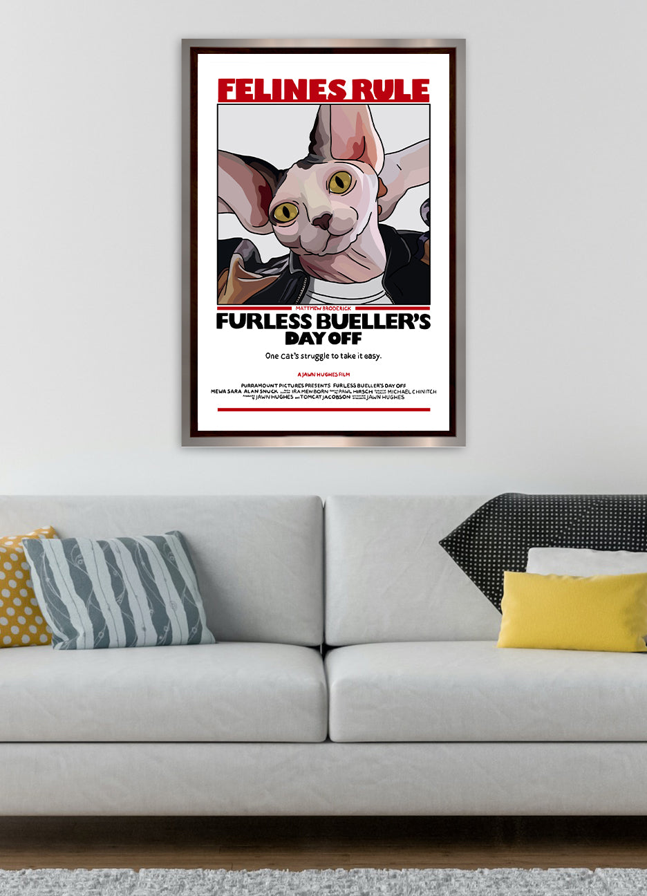 Furless Bueller's Day Off Unframed Print