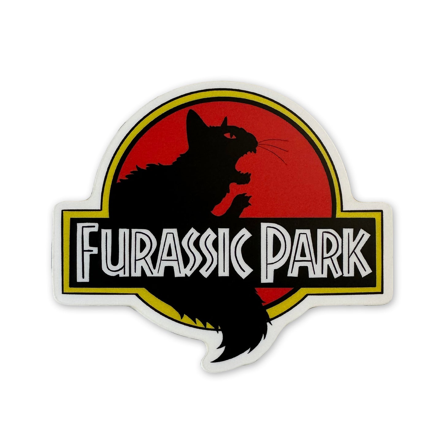 Furassic Park Cat 3" Vinyl Sticker