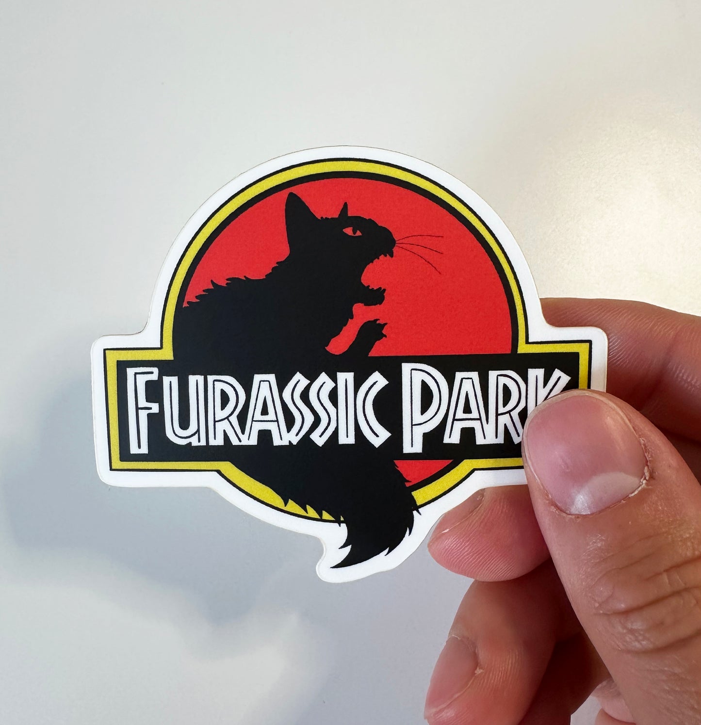 Furassic Park Cat 3" Vinyl Sticker