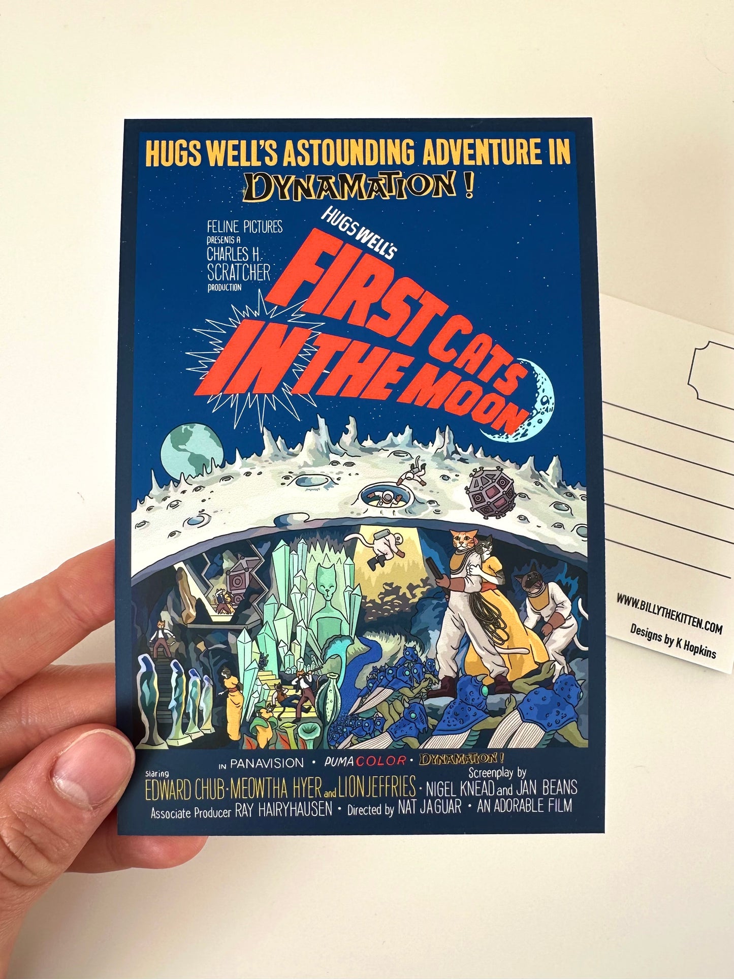 First Cats IN the Moon Postcard