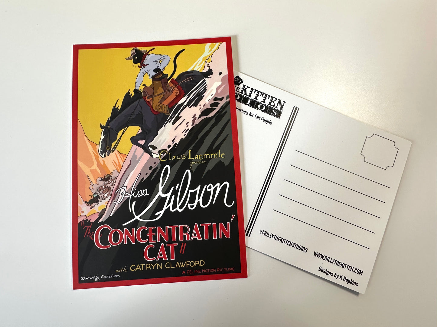 The Concentratin' Cat Postcard