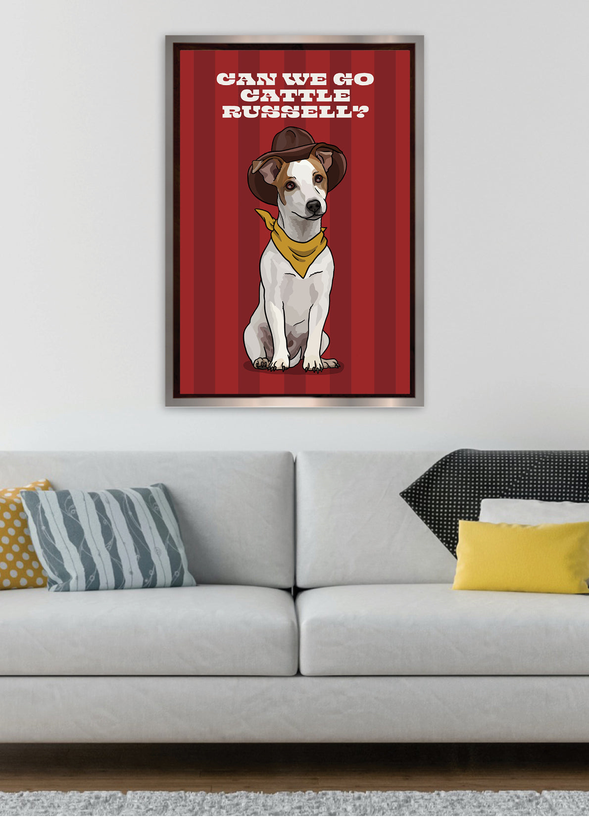 Can We Go Cattle Russell (Jack Russell Terrior) Unframed Print