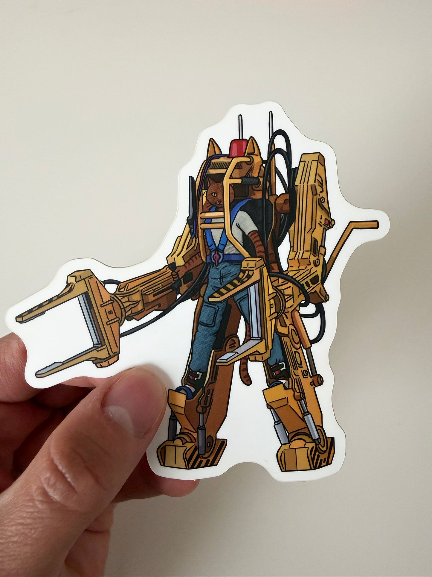 Jonsey 2.0 Mech Cat 4" Vinyl Sticker