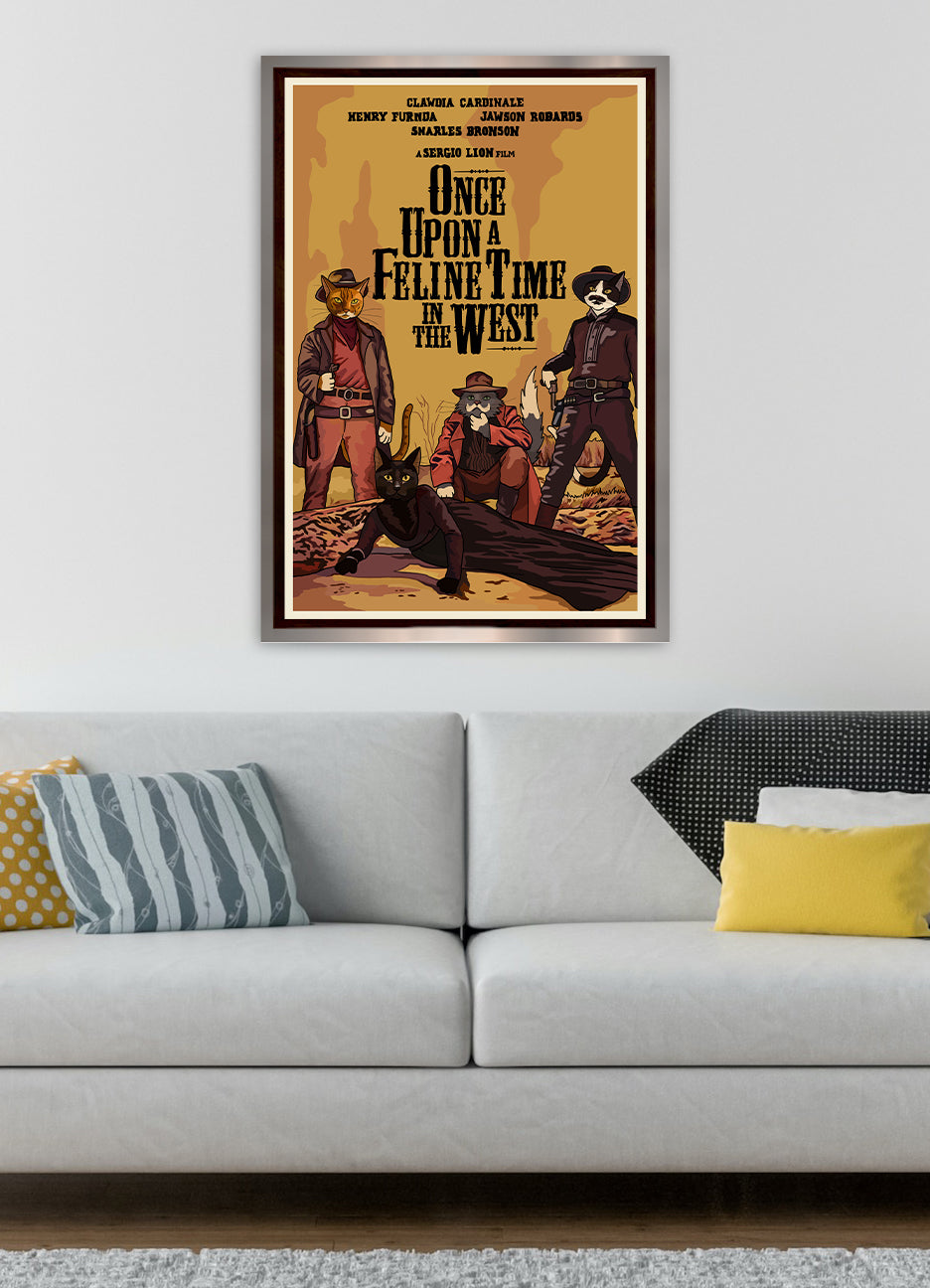 Once Upon a Feline Time in the West Unframed Print