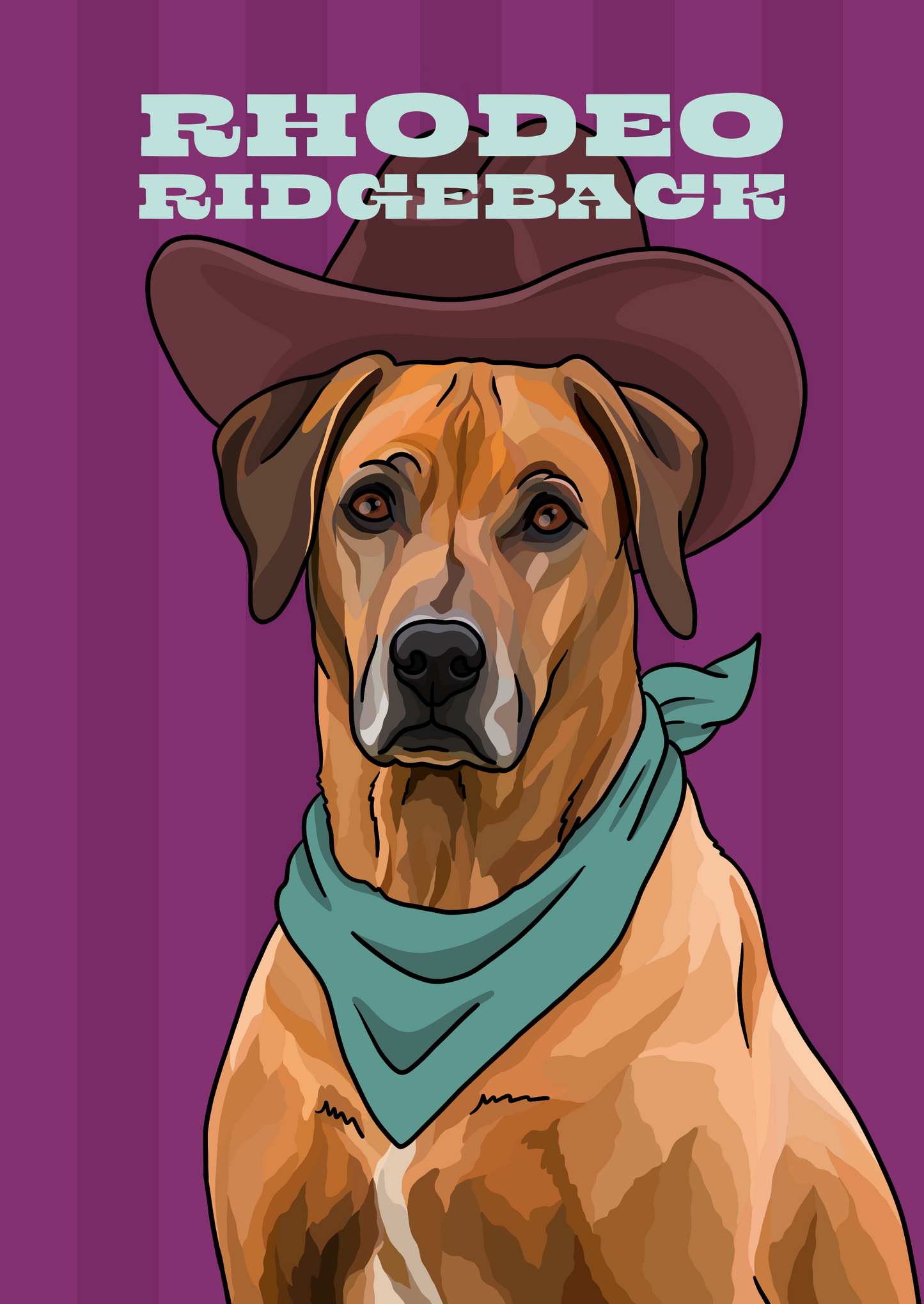 Rhodeo Ridgeback Unframed Print
