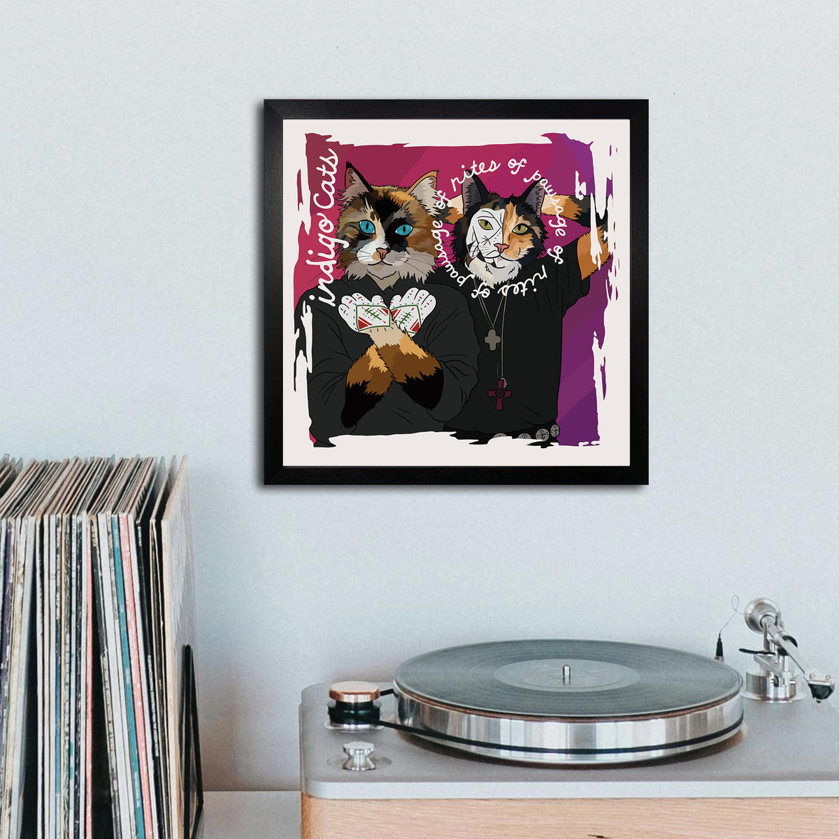 Indigo Cats Rites of Pawsage Unframed Print