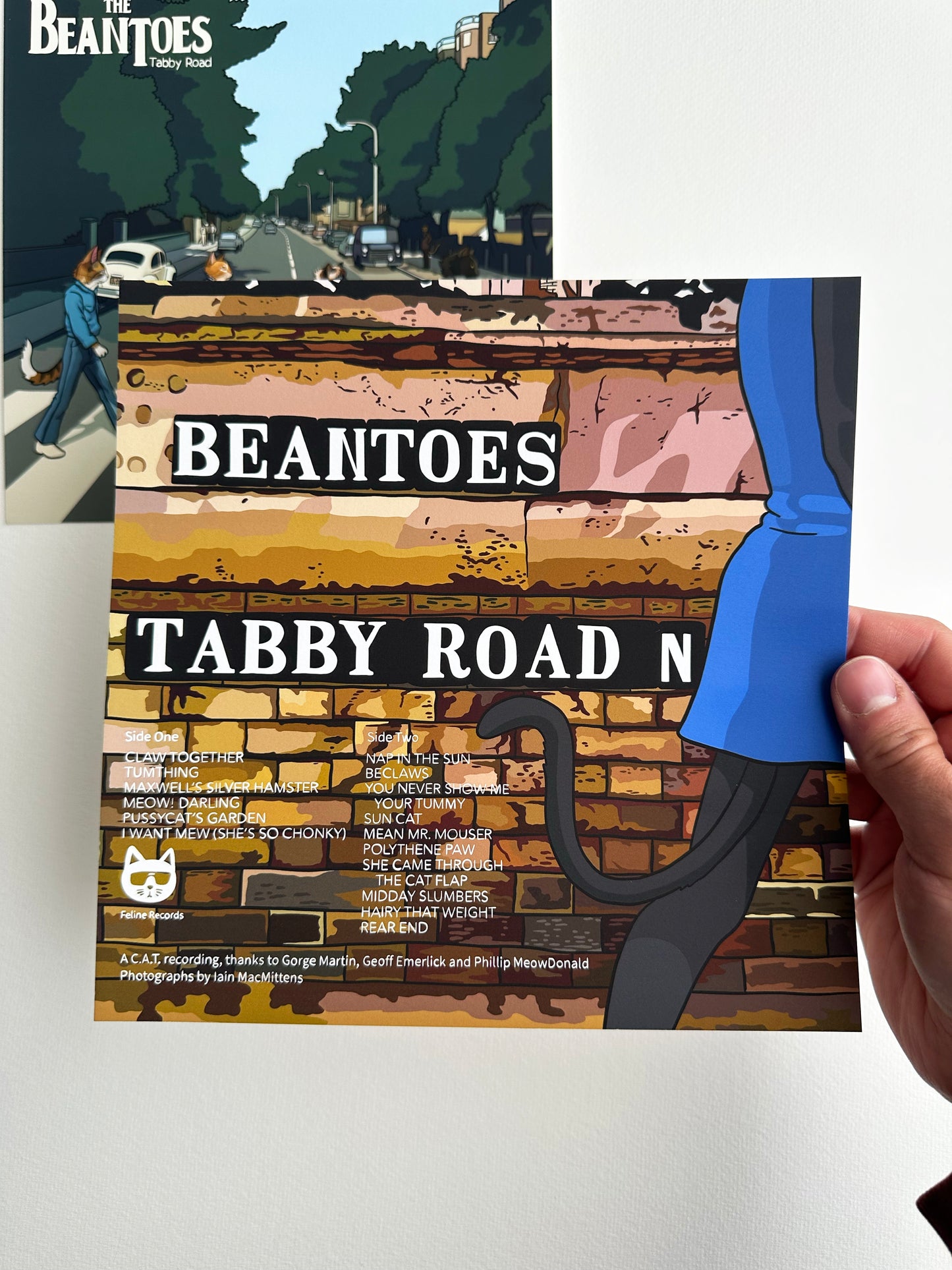 The Beantoes Tabby Road (front and back) Unframed Prints