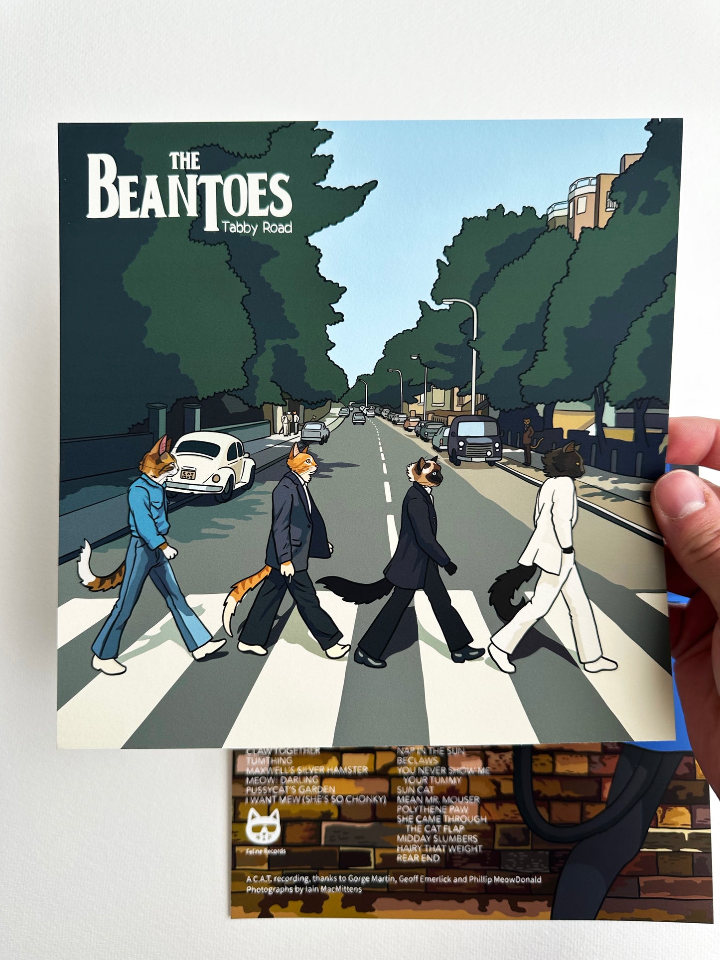 The Beantoes Tabby Road (front and back) Unframed Prints