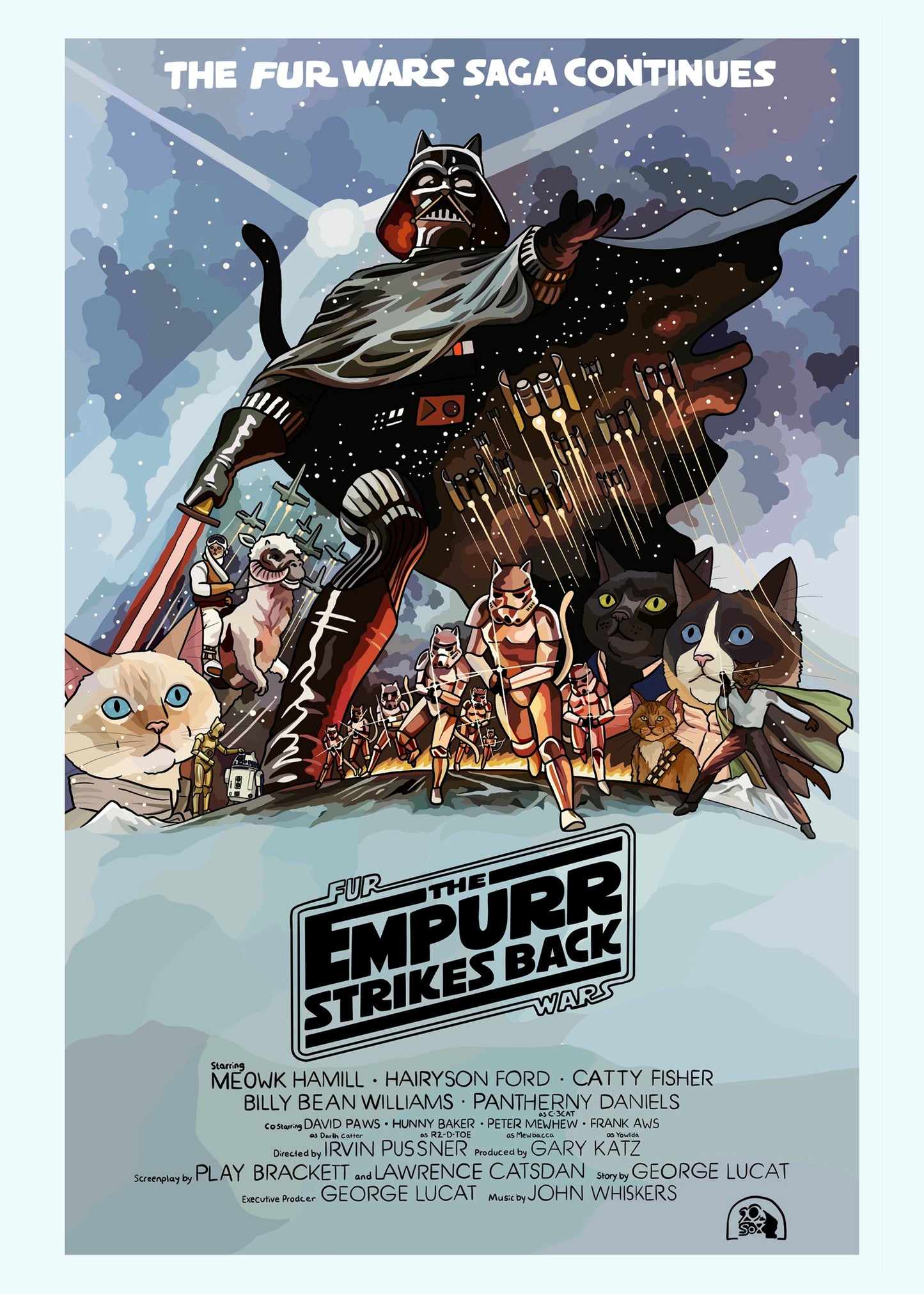 Fur Wars The Empurr Strikes Back Mini Print (5x7")