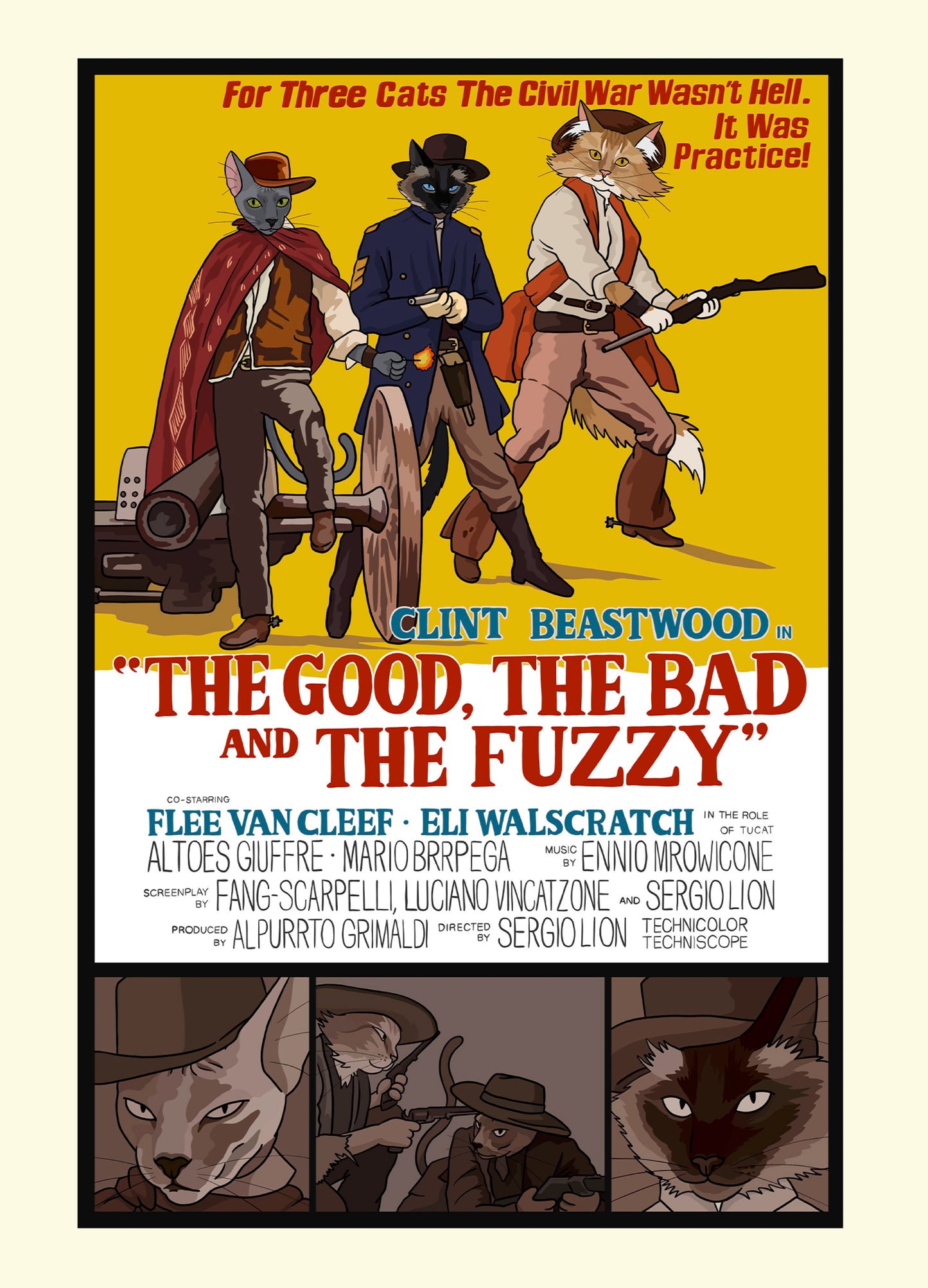The Good, the Bad and the Fuzzy Unframed Print