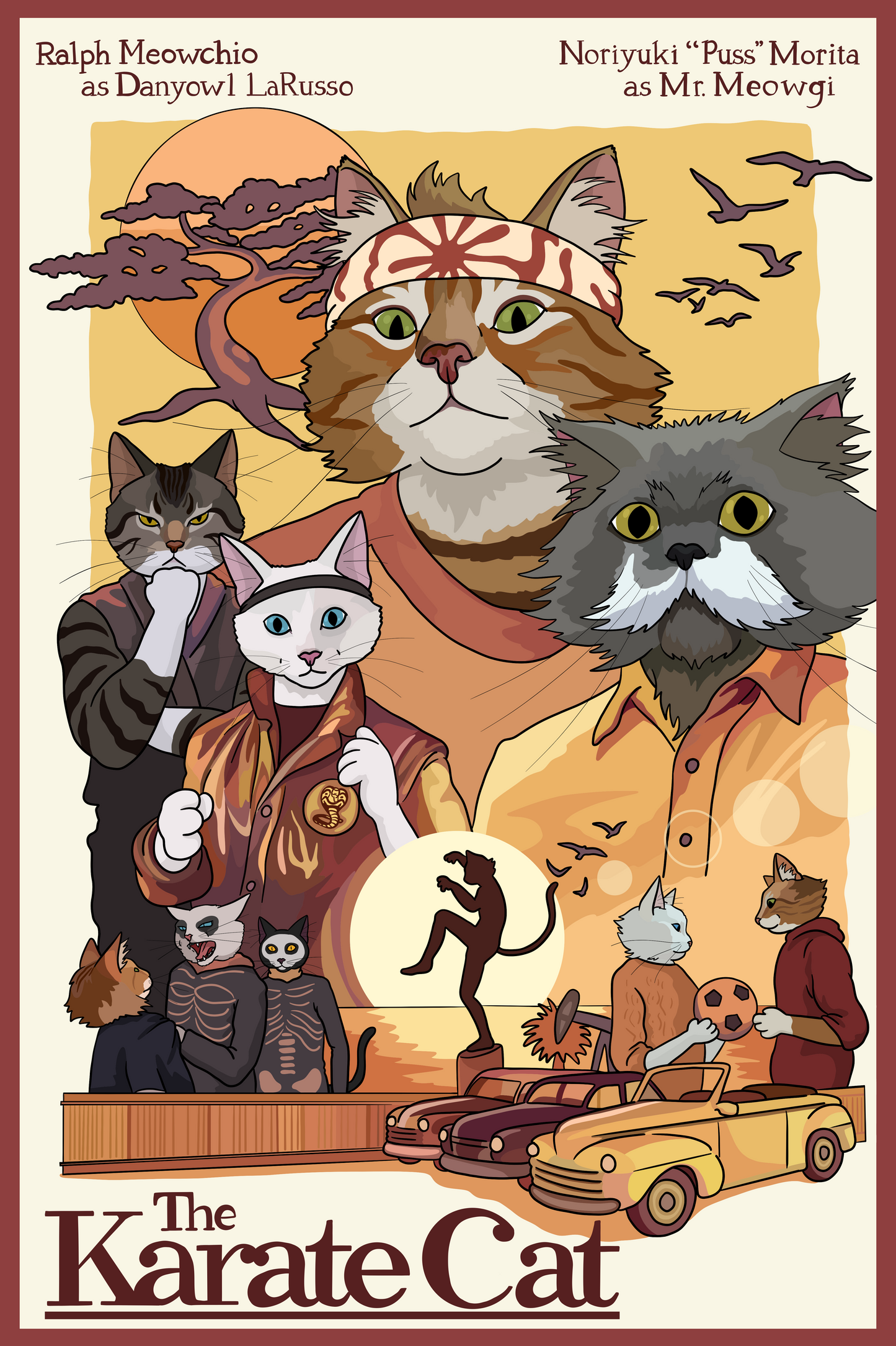 The Karate Cat Unframed Print