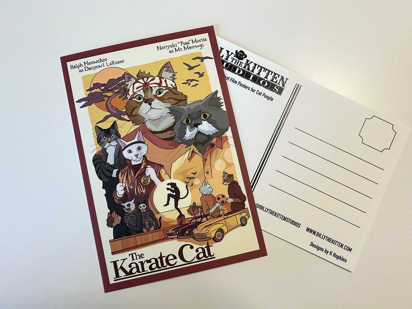 The Karate Cat Postcard