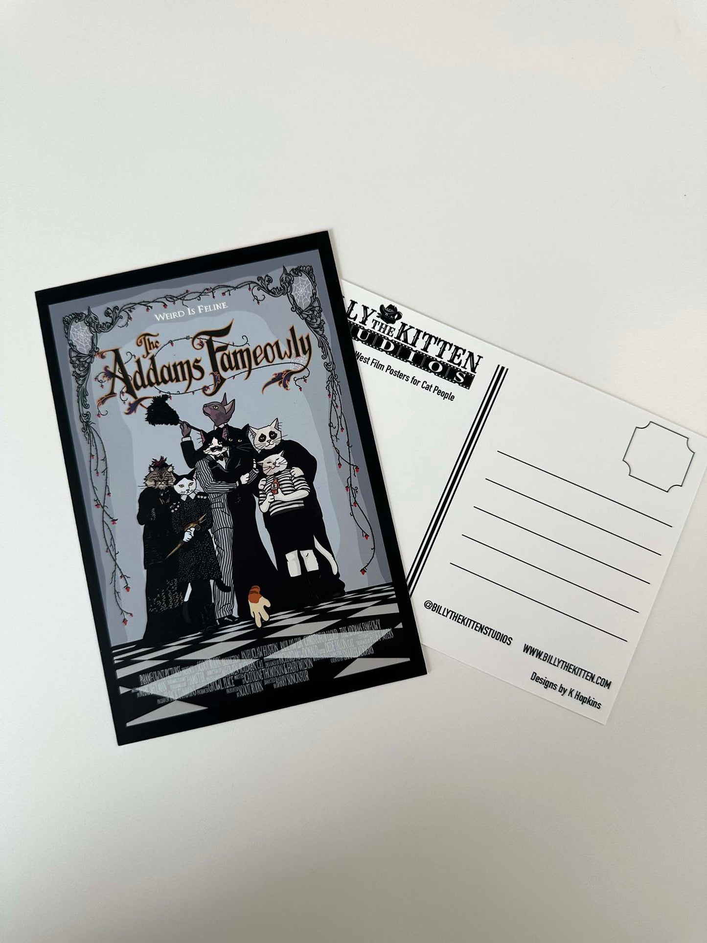The Addams Fameowly Postcard