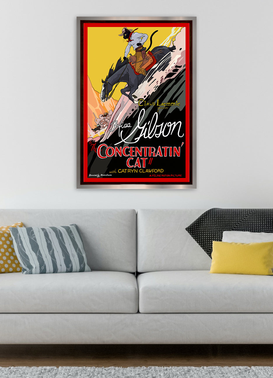 The Concentratin' Cat Unframed Print
