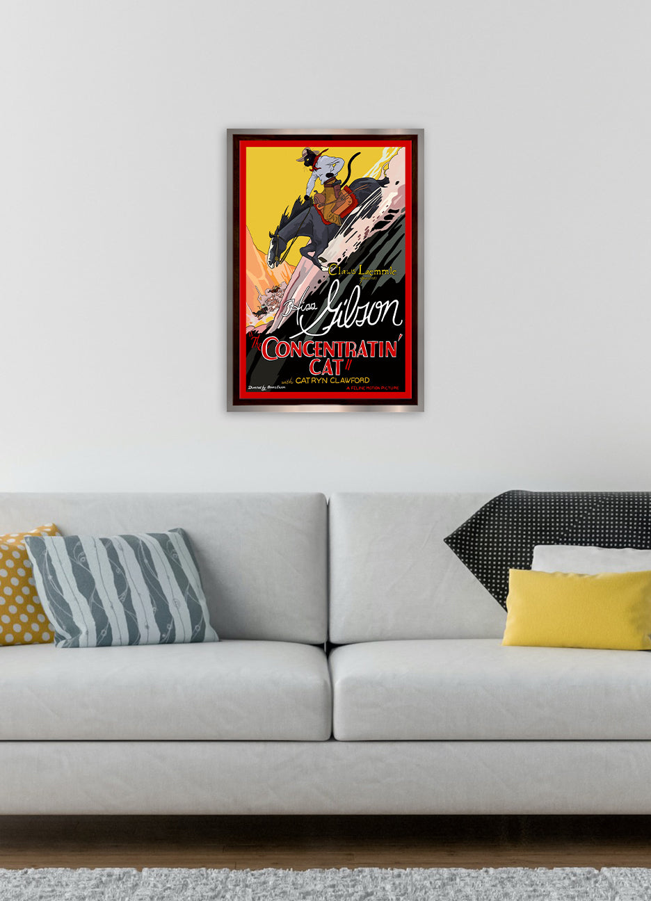 The Concentratin' Cat Unframed Print