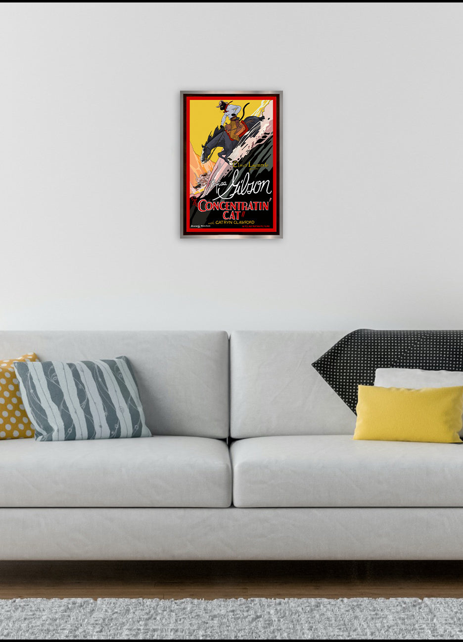 The Concentratin' Cat Unframed Print