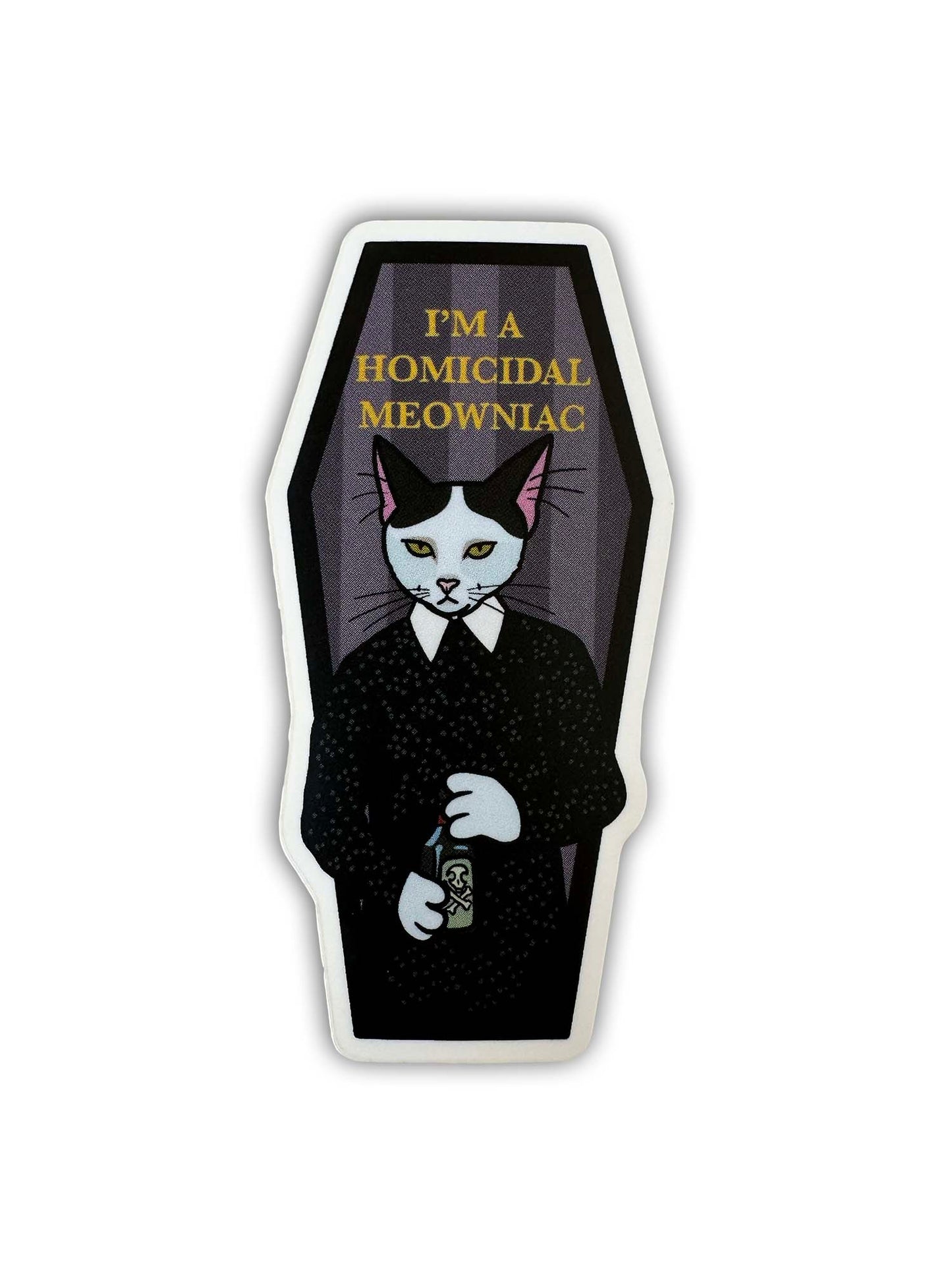 Homicidal Meowniac 3" Vinyl Sticker