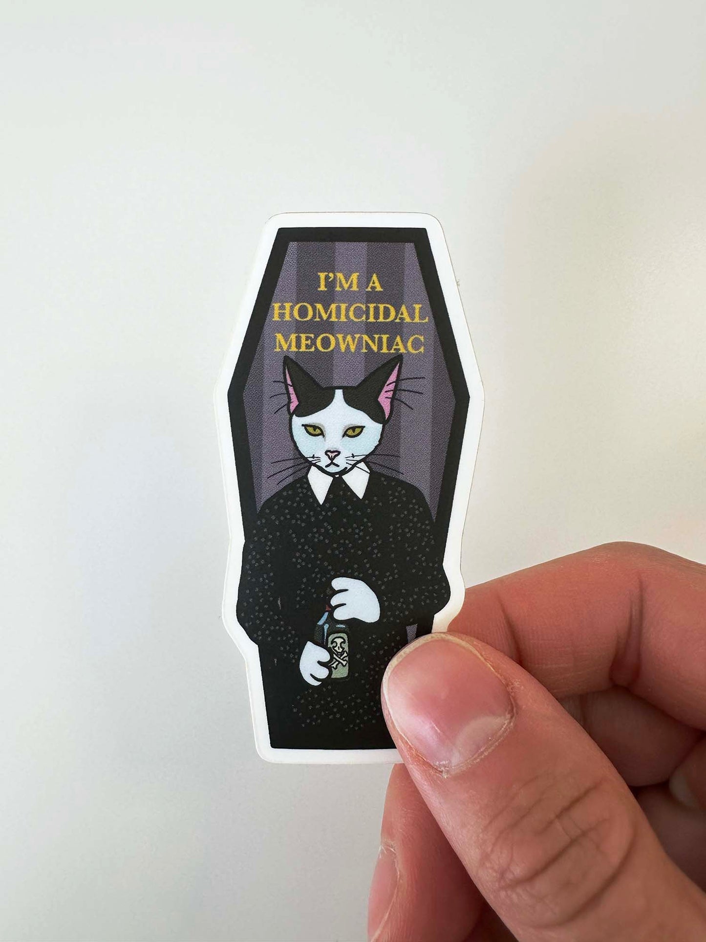 Homicidal Meowniac 3" Vinyl Sticker
