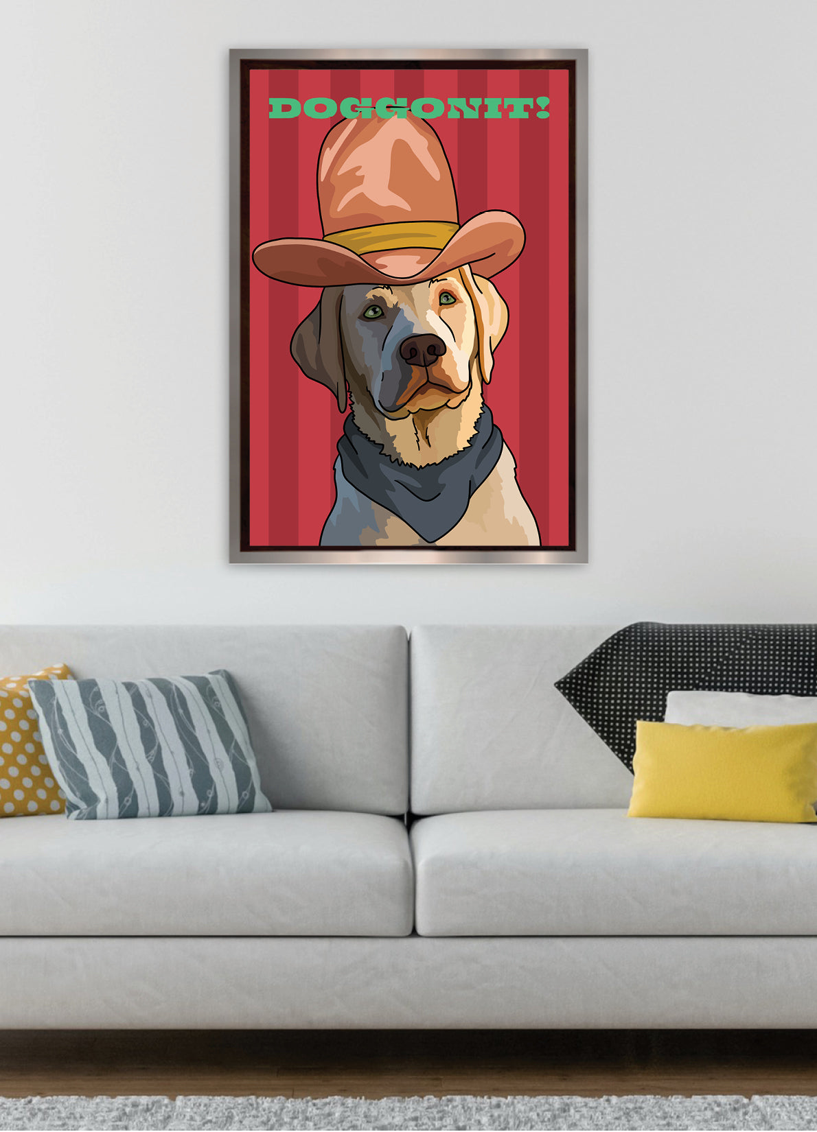 Doggonit (Yellow Labrodore) Unframed Print
