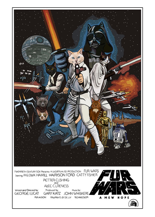 Fur Wars A Mew Hope Mini Print (5x7")