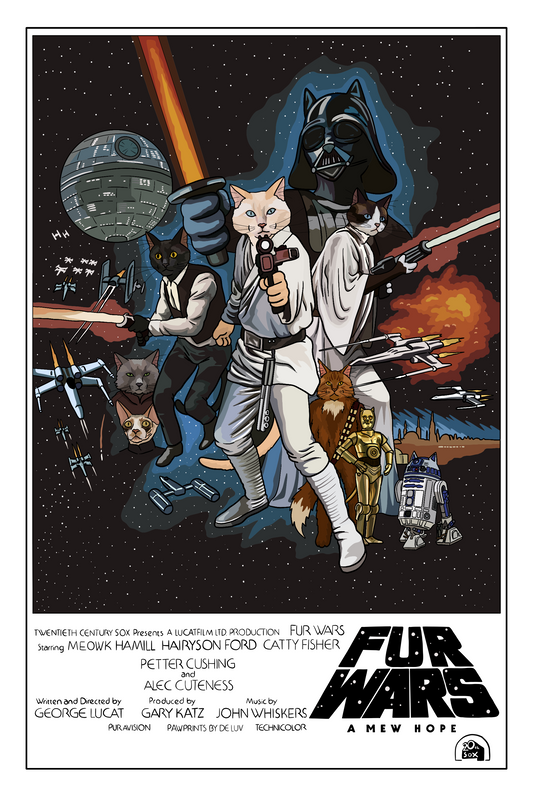 Fur Wars A Mew Hope Unframed Print