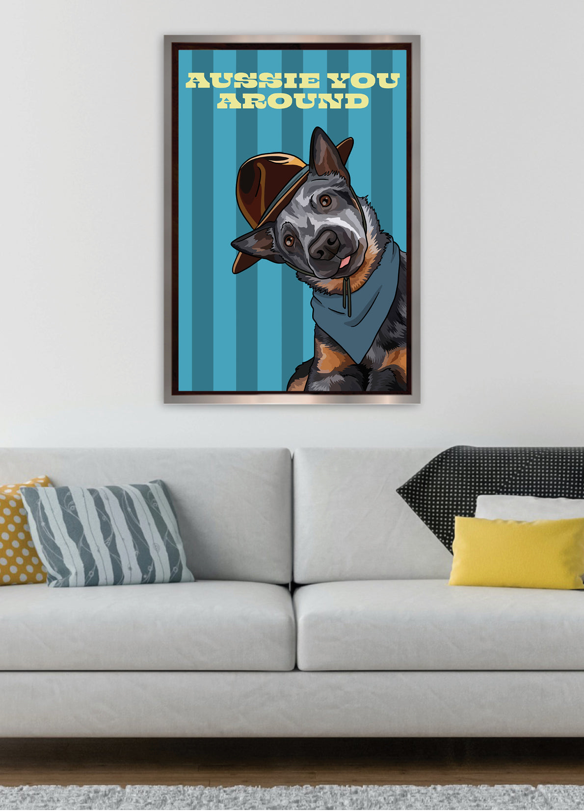 Aussie You Around (Australian Cattle Dog) Unframed Print