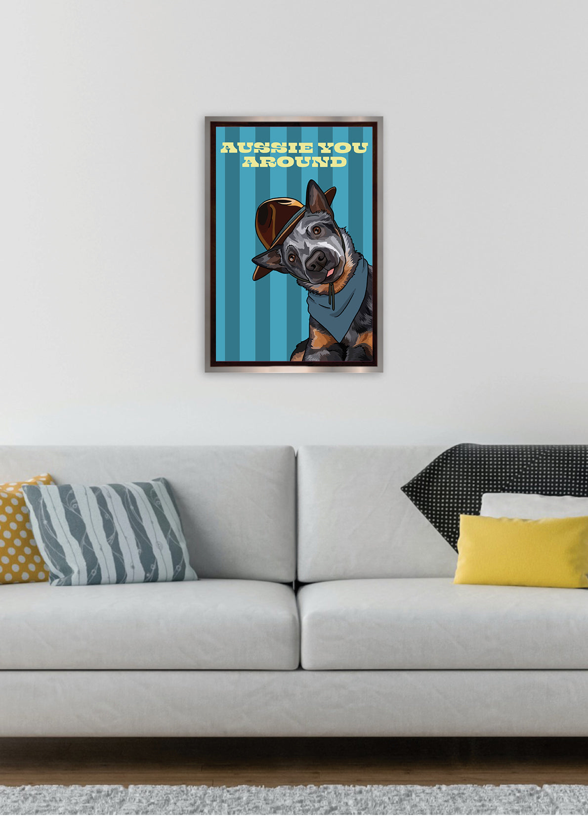 Aussie You Around (Australian Cattle Dog) Unframed Print