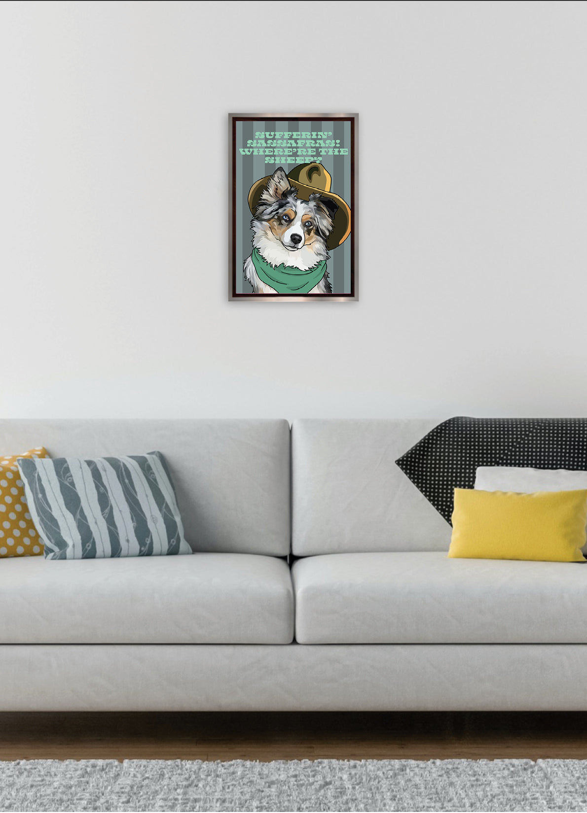 Sufferin' Sassafras! Where're the Sheep? (Australian Shepherd) Unframed Print