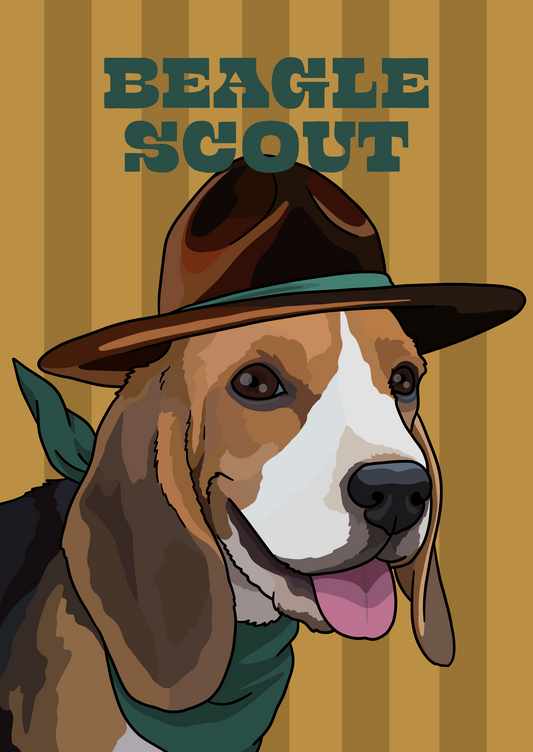 Beagle Scout (Beagle) Unframed Print