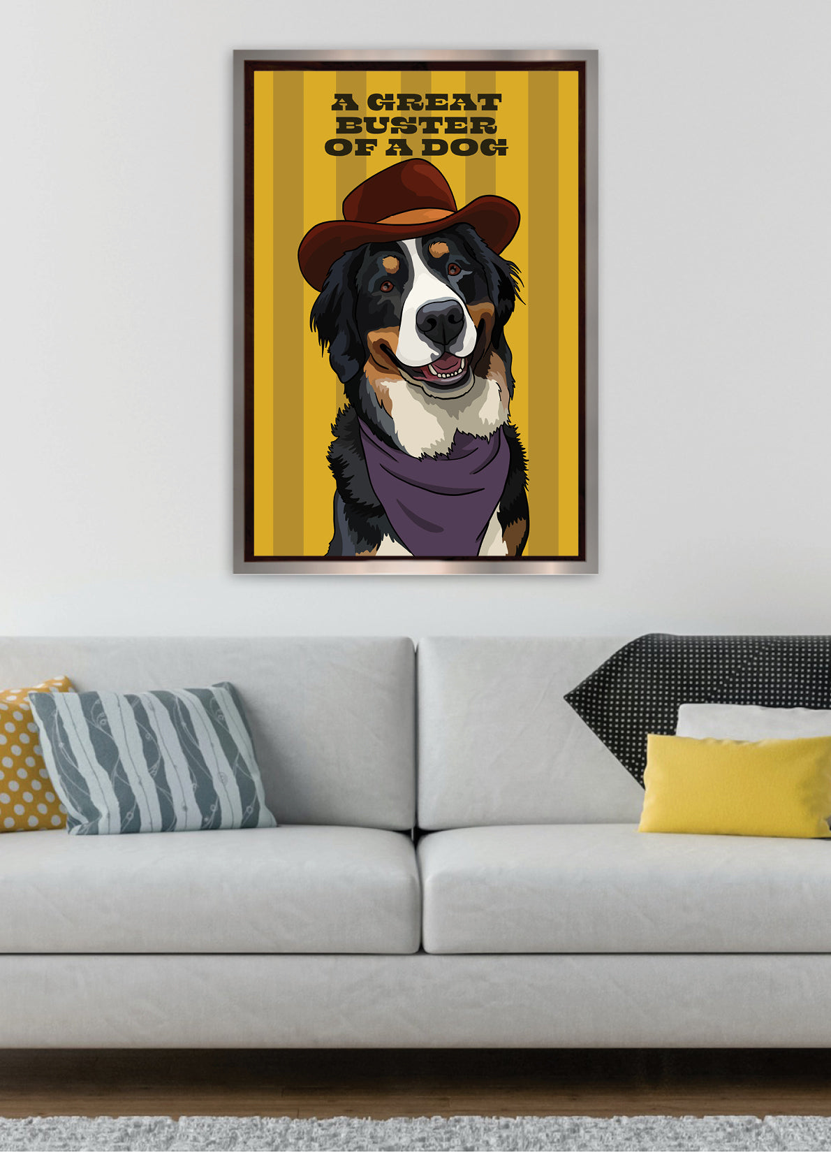 A Great Buster of a Dog (Bernese Mountain Dog) Unframed Print