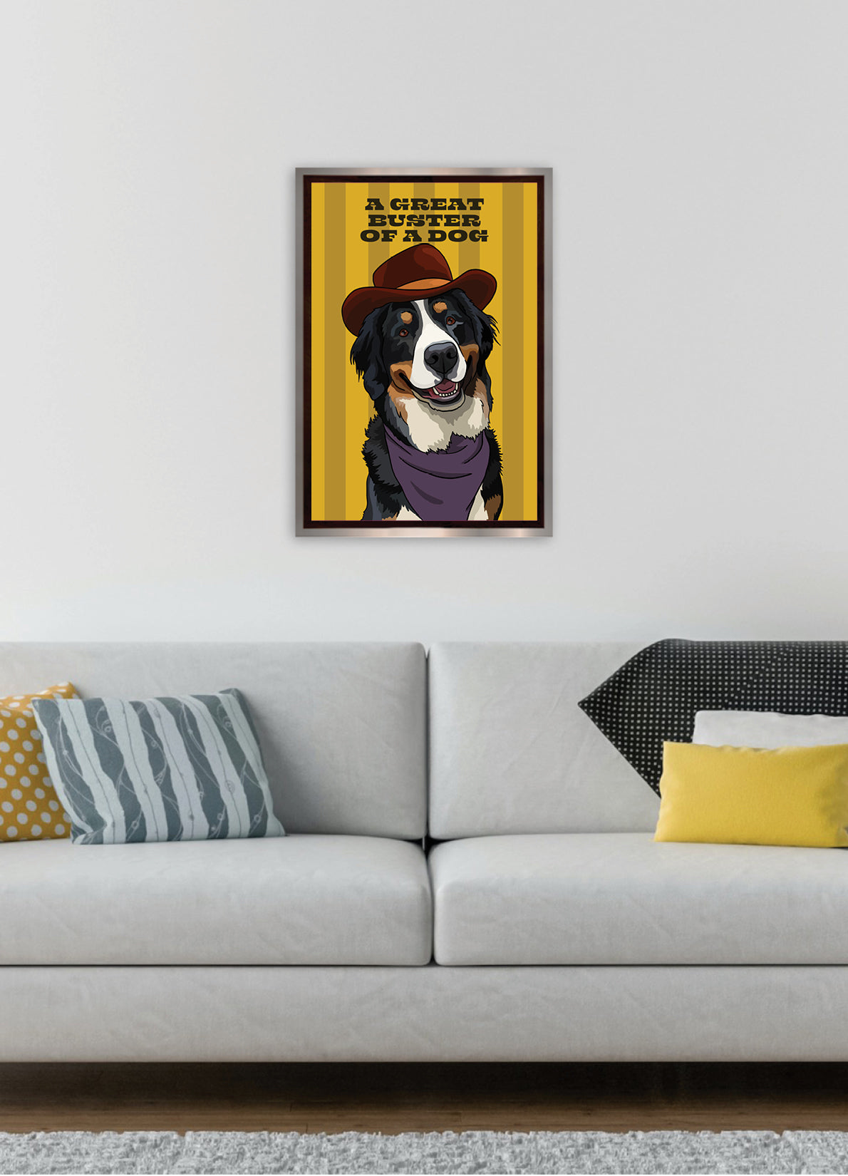 A Great Buster of a Dog (Bernese Mountain Dog) Unframed Print