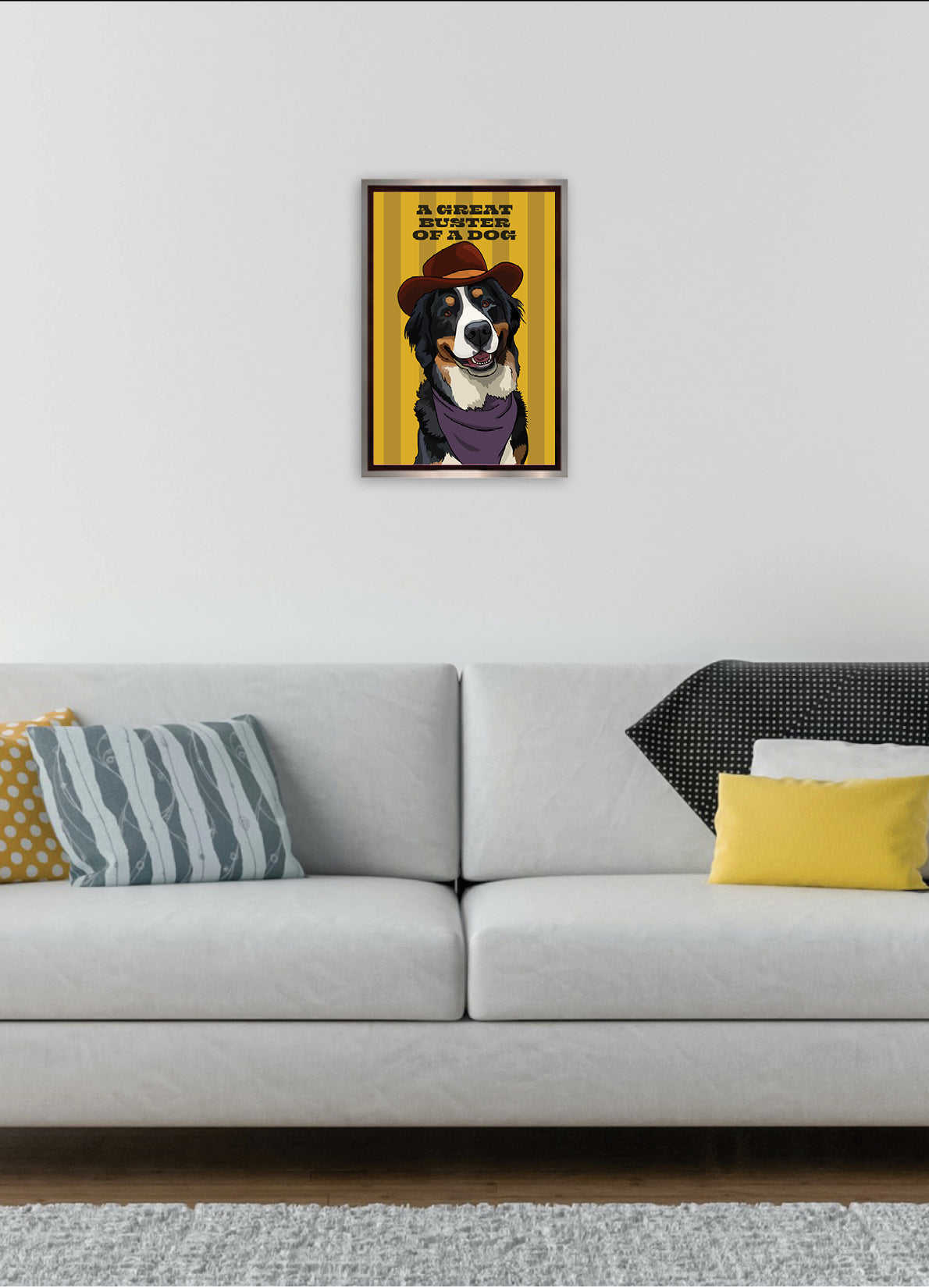 A Great Buster of a Dog (Bernese Mountain Dog) Unframed Print