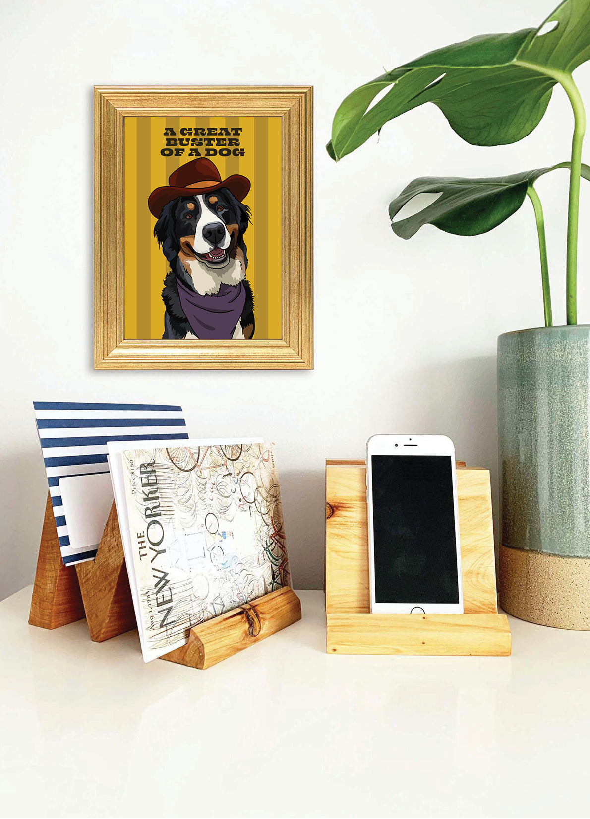A Great Buster of a Dog (Bernese Mountain Dog) Unframed Print
