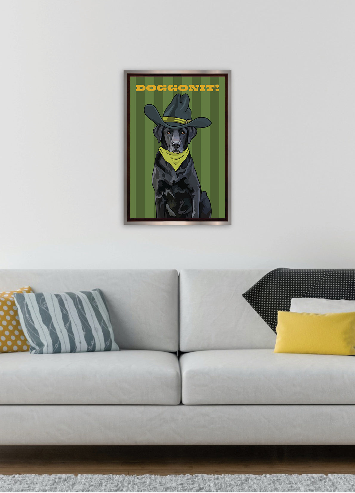 Doggonit (Black Labrador) Unframed Print