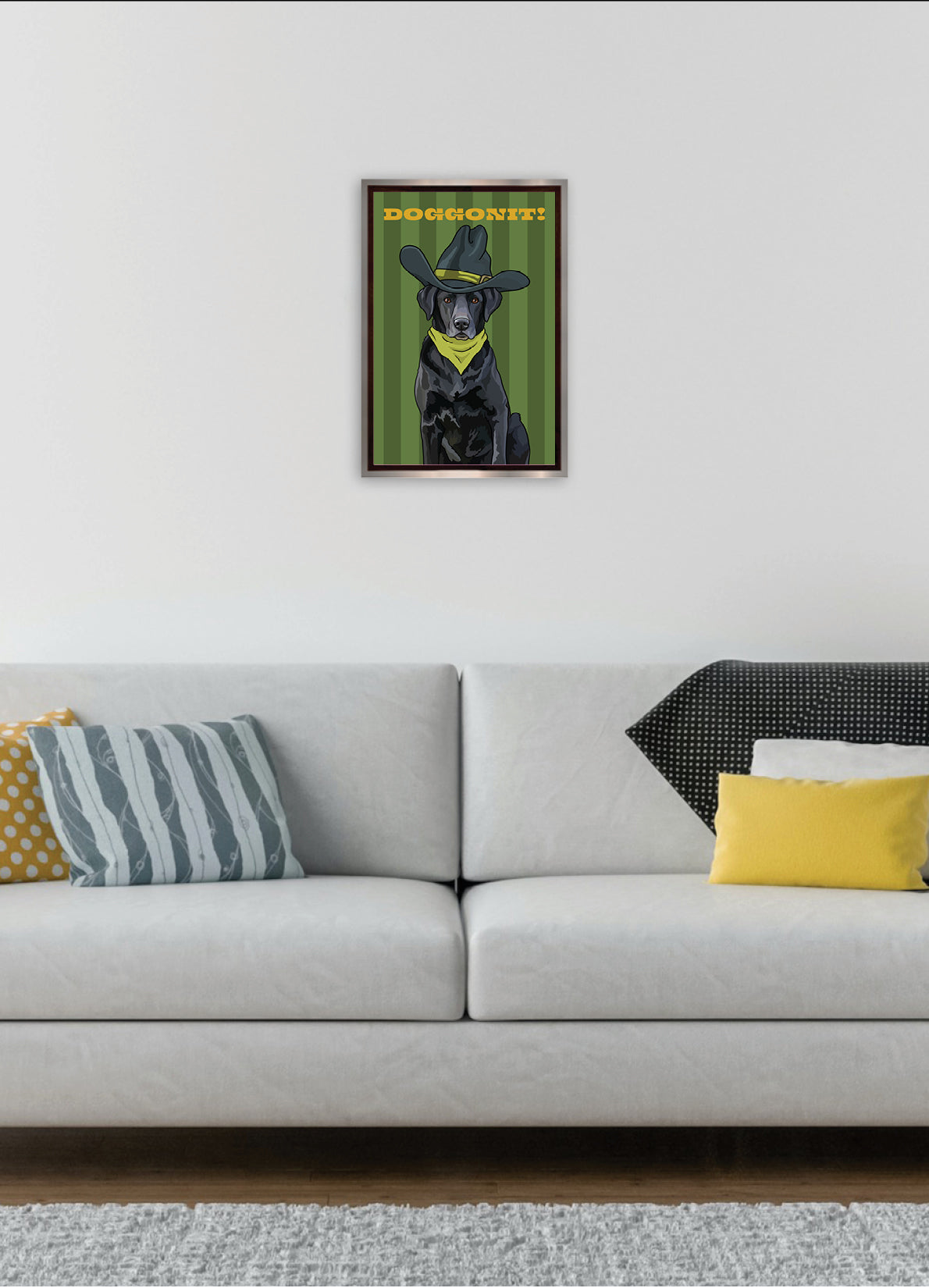 Doggonit (Black Labrador) Unframed Print