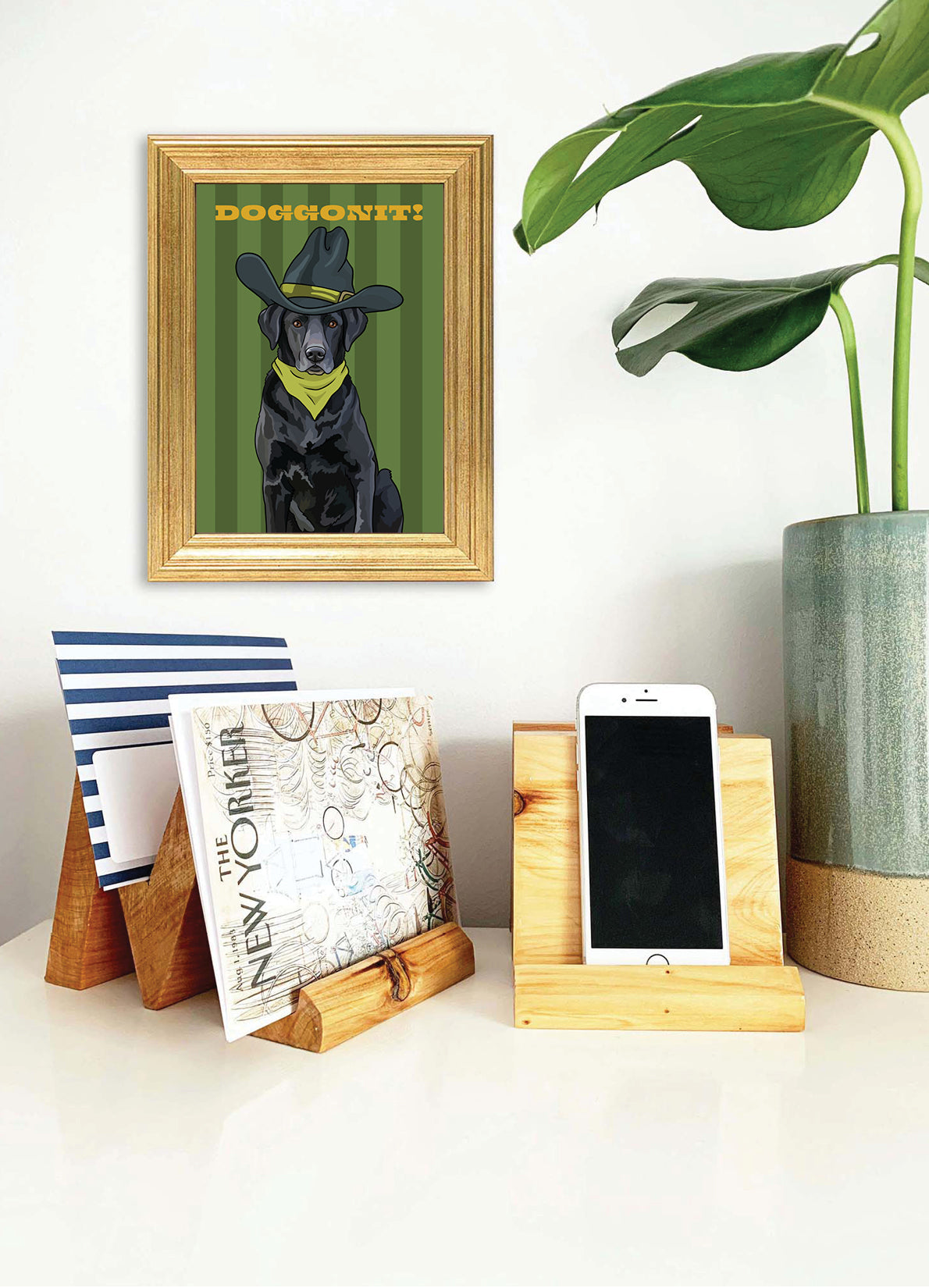 Doggonit (Black Labrador) Unframed Print