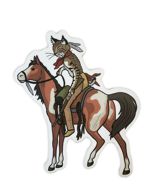 Bobcat Rider 3" Vinyl Sticker