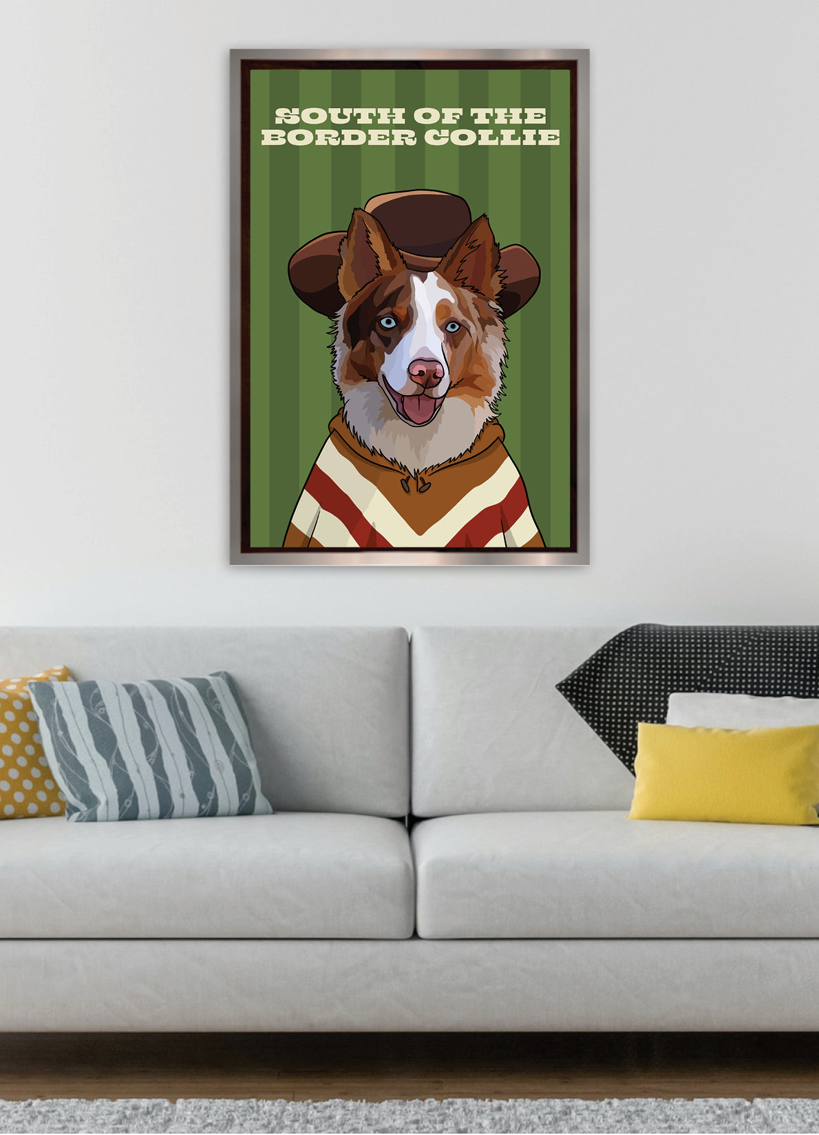 South of the Border Collie (Border Collie) Unframed Print