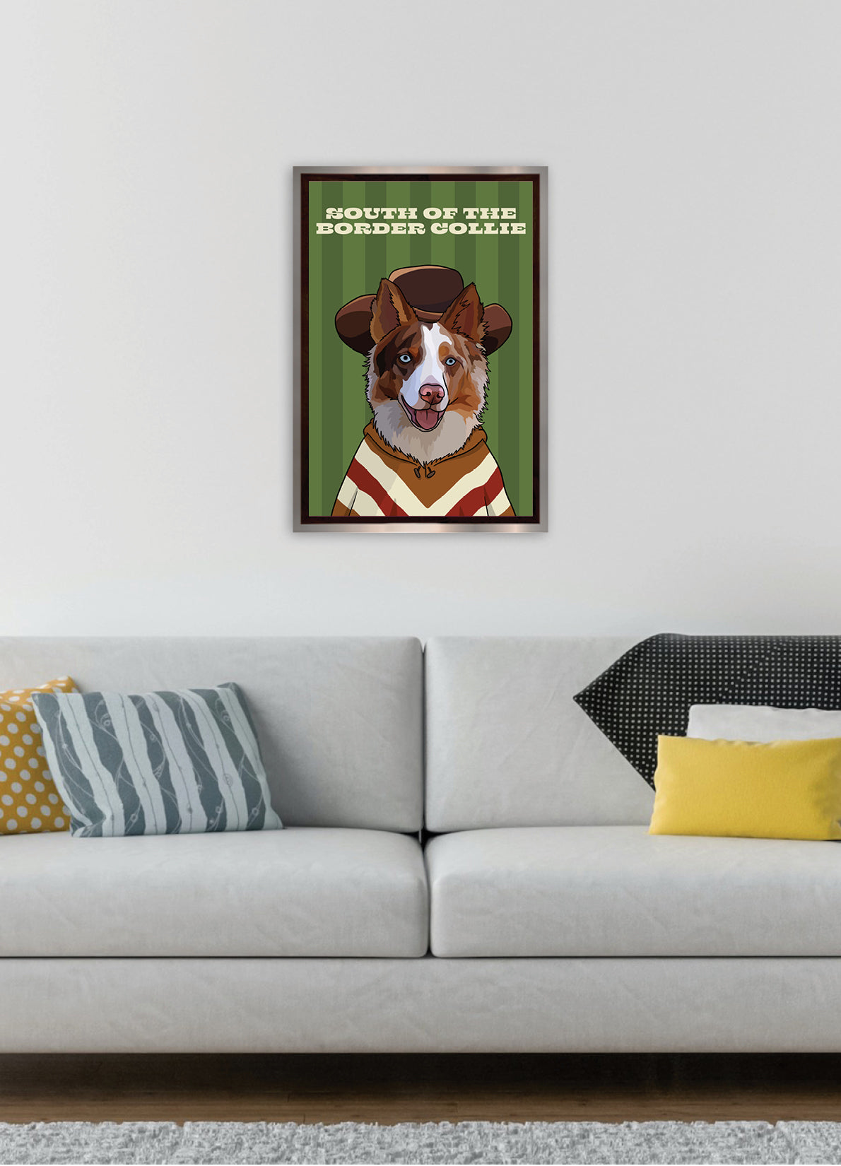 South of the Border Collie (Border Collie) Unframed Print