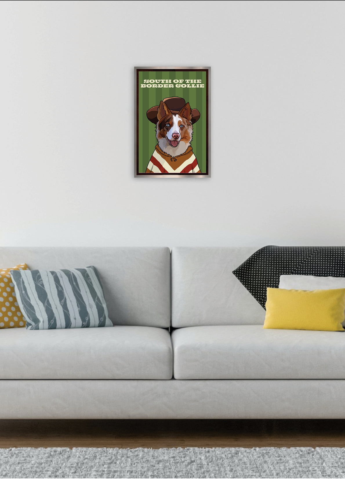 South of the Border Collie (Border Collie) Unframed Print